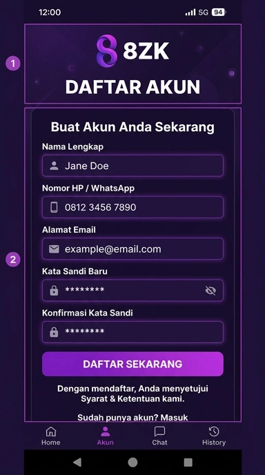 Daftar Akun Baru 8zk dengan Mudah dan Cepat