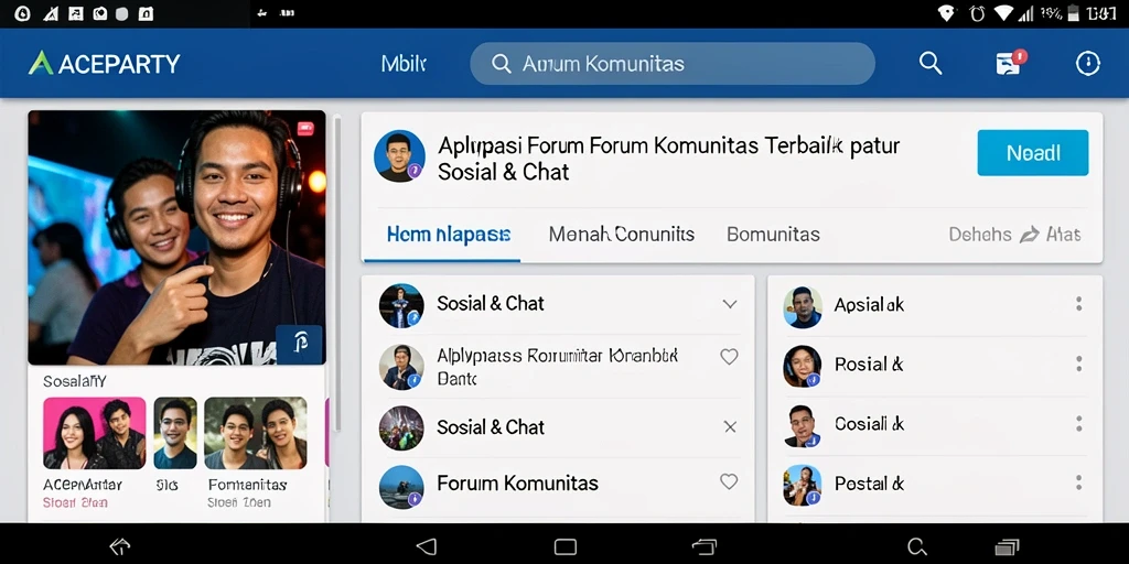 Tampilan antarmuka ACEPARTY yang modern dan fungsional.