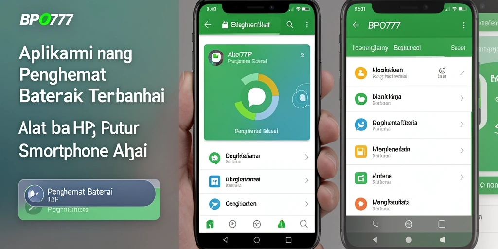 Antarmuka BPO777 yang user-friendly untuk penghematan baterai.
