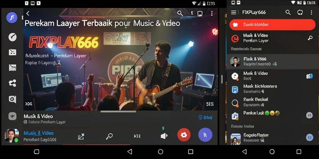 Tampilan antarmuka FIXPLAY666 dengan fungsi Perekam Layar yang mudah diakses.