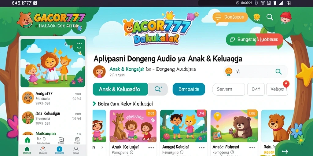 Antarmuka aplikasi GACOR777 menampilkan pilihan dongeng yang menarik.
