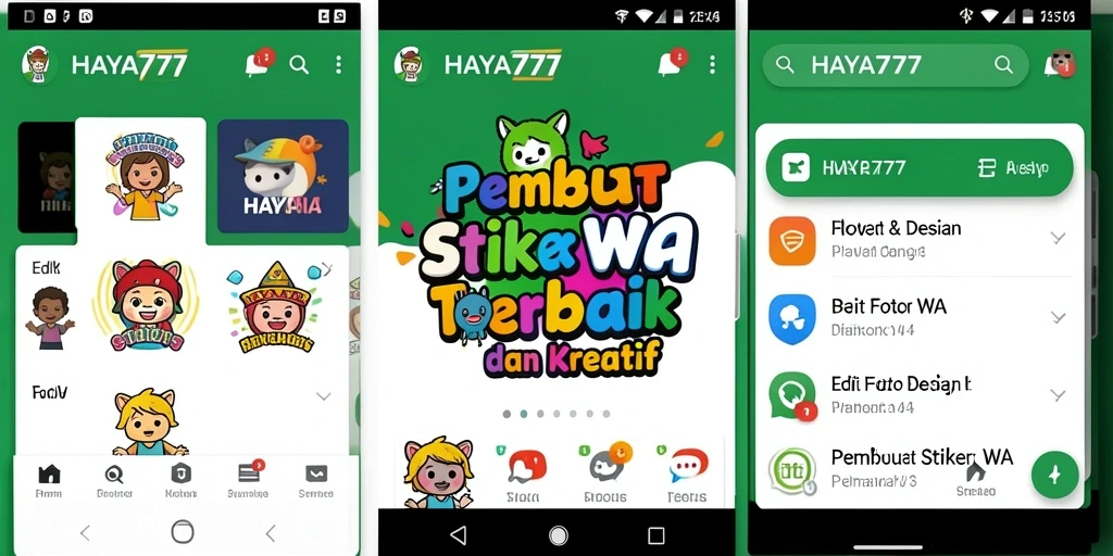Antarmuka HAYA777 yang user-friendly untuk pembuatan stiker WA.