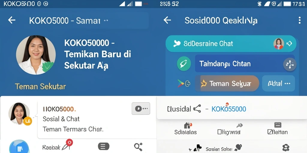 Antarmuka KOKO5000 untuk mencari teman baru di sekitar Anda.