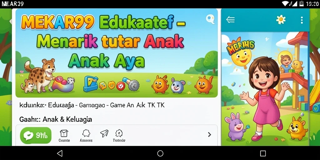 Antarmuka permainan edukatif yang menarik dan ramah anak.