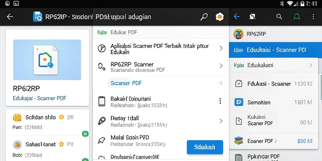 Tampilan antarmuka aplikasi RP62RP untuk pemindaian PDF yang sederhana dan intuitif.