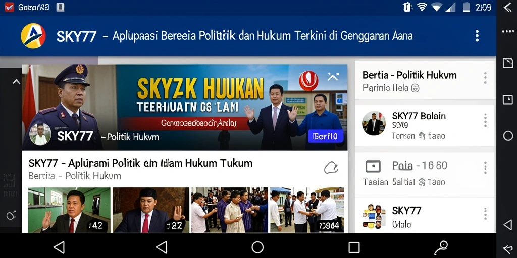 Tampilan antarmuka <strong>SKY77</strong> yang sederhana dan informatif.