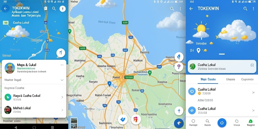 Tampilan antarmuka aplikasi TOKEKWIN untuk informasi Cuaca Lokal.